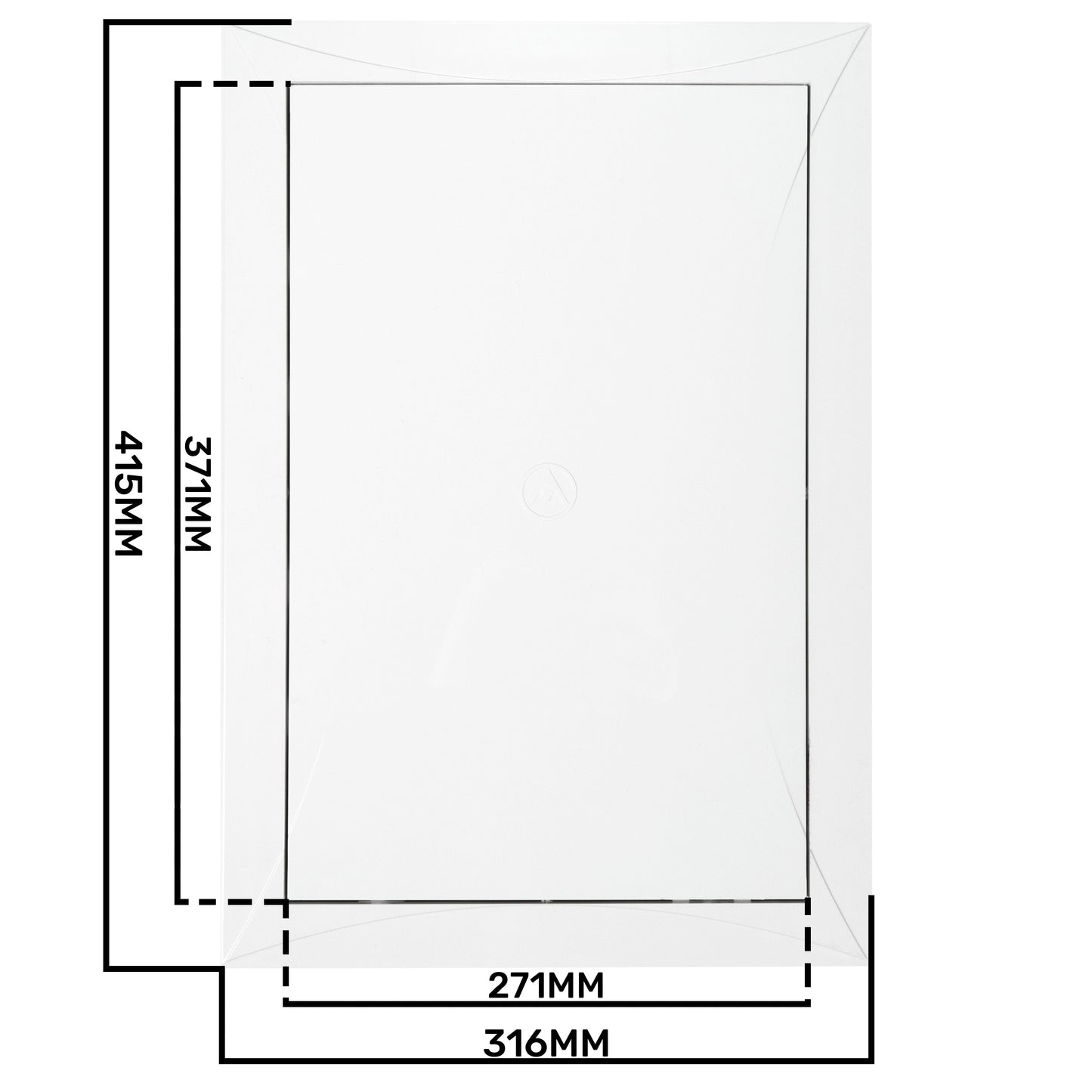 White PP Access Door Panel 300mm x 400mm