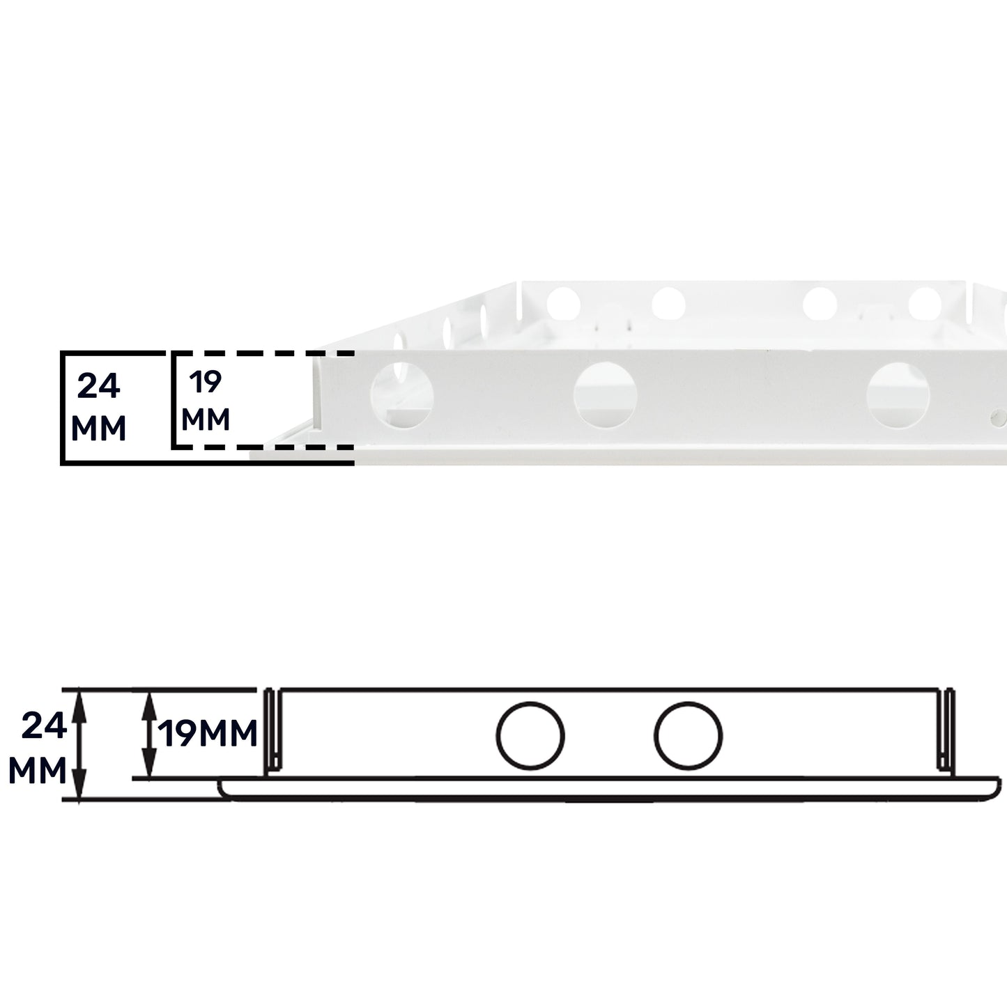 White PP Access Door Panel 300mm x 400mm