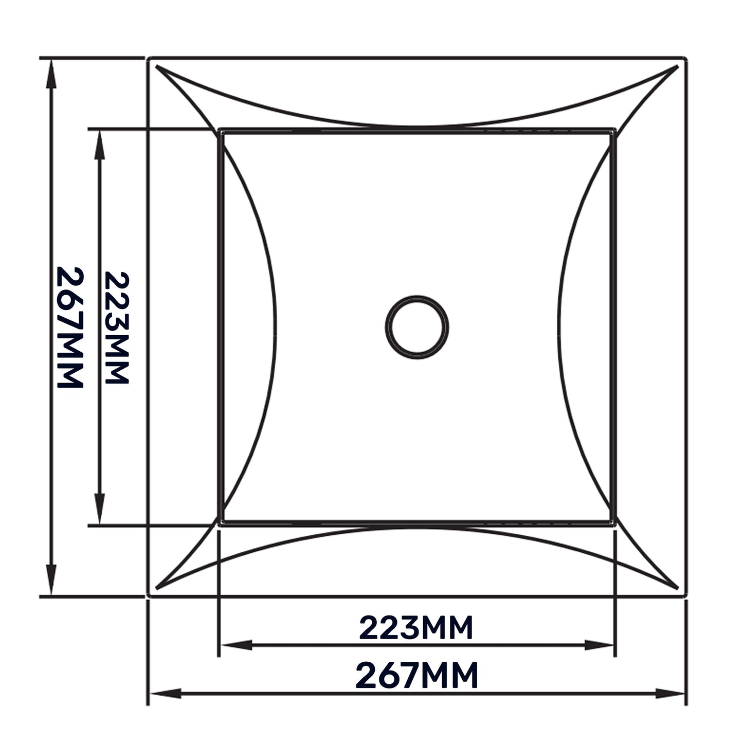 White PP Access Door Panel 250mm x 250mm