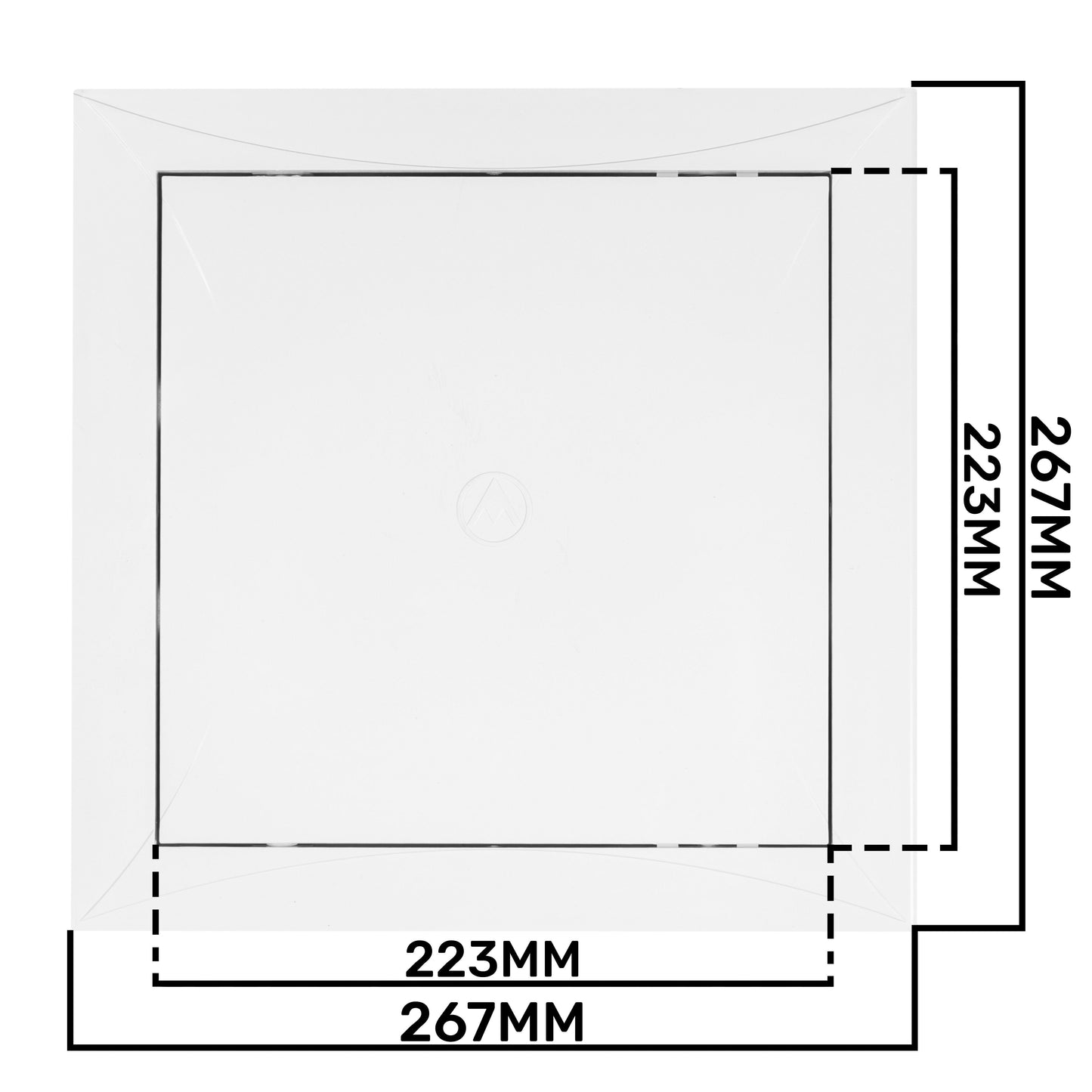 White PP Access Door Panel 250mm x 250mm