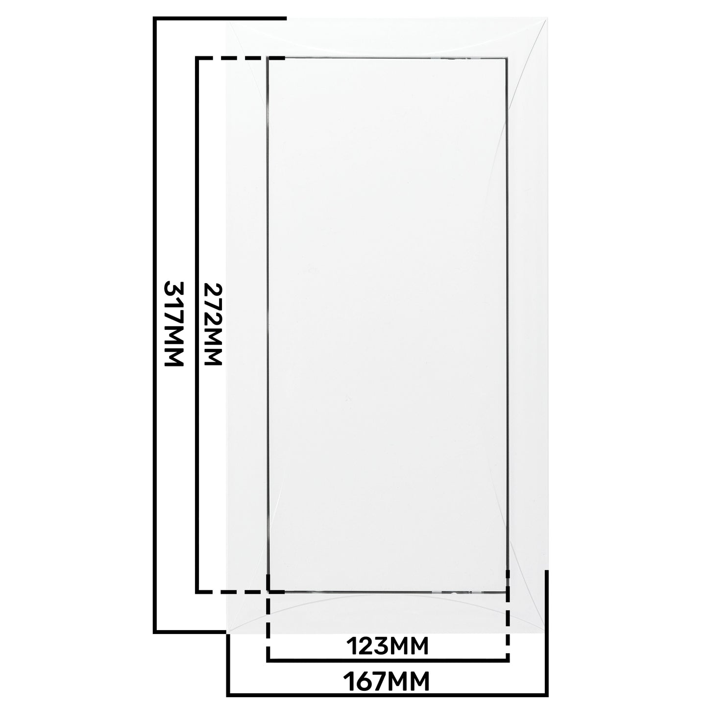 White PP Access Door Panel 150mm x 300mm