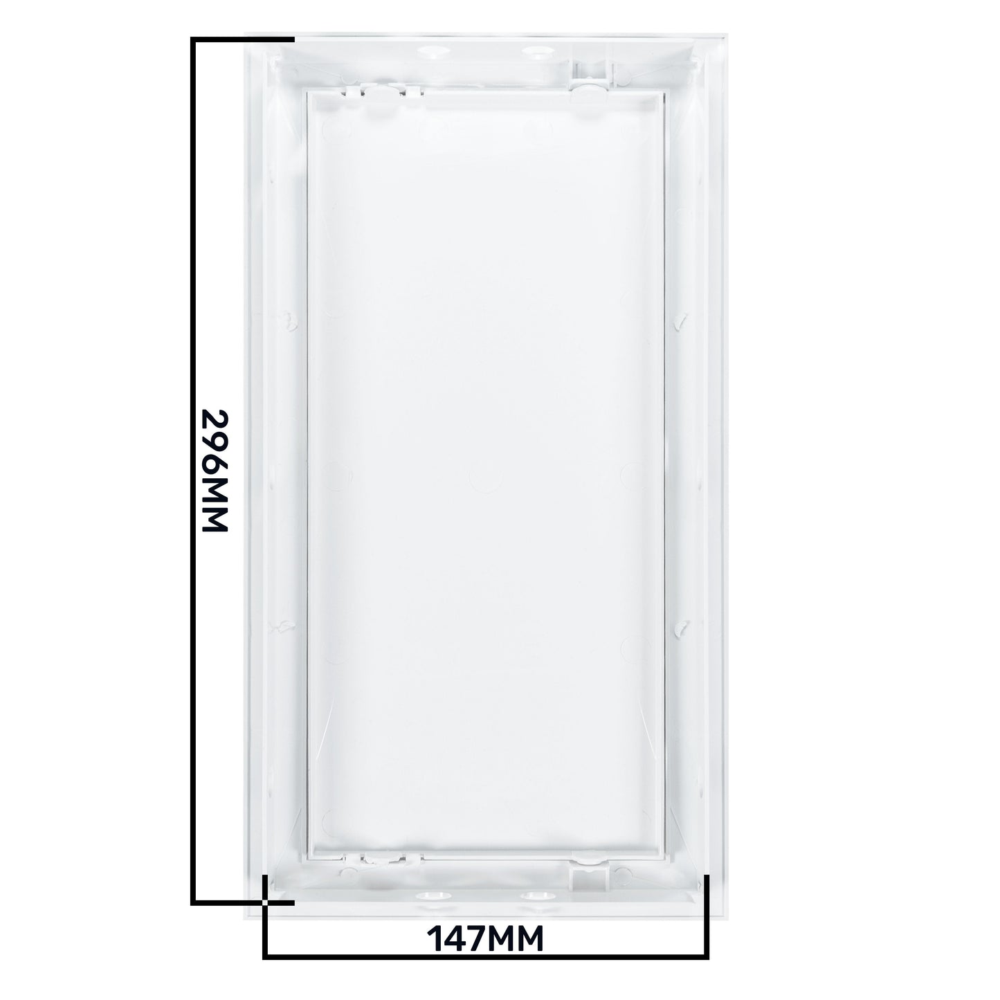 White PP Access Door Panel 150mm x 300mm