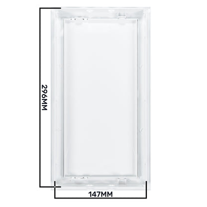 White PP Access Door Panel 150mm x 300mm