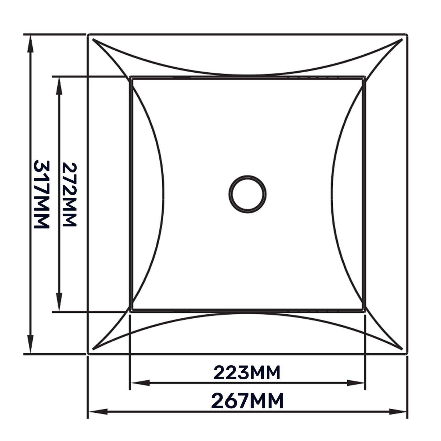 White PP Access Door Panel 250mm x 300mm