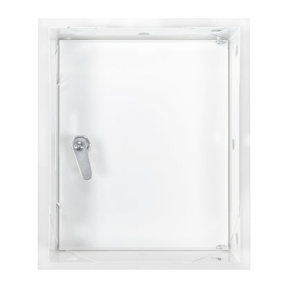 White Metal Access Door Panel with Lock 150mm x 200mm