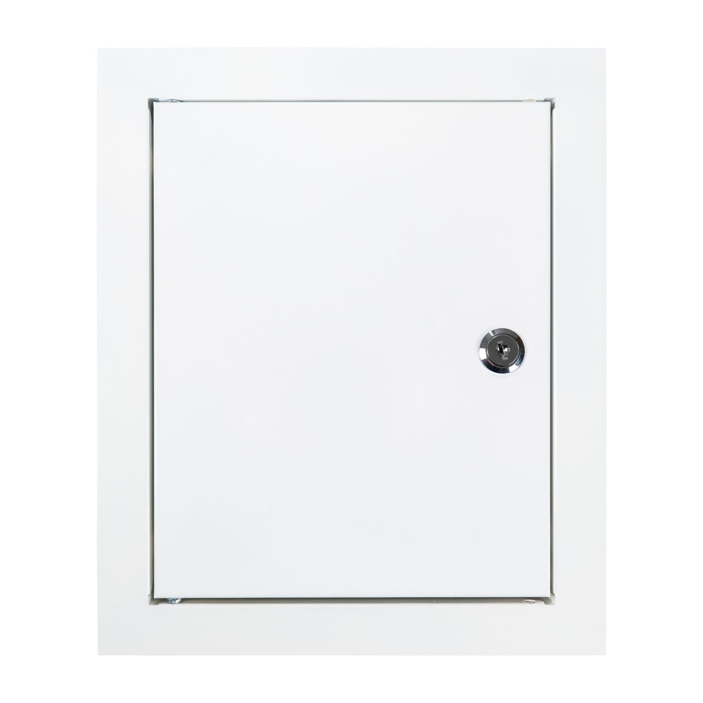 White Metal Access Door Panel with Lock 200mm x 250mm