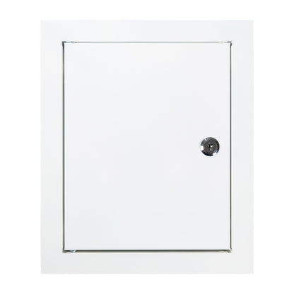 White Metal Access Door Panel with Lock 200mm x 250mm
