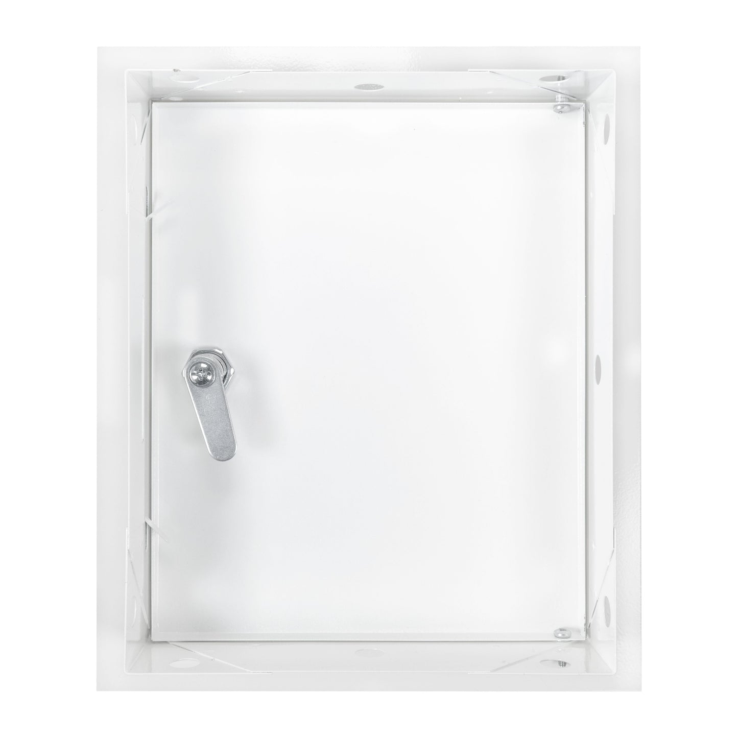 White Metal Access Door Panel with Lock 200mm x 250mm