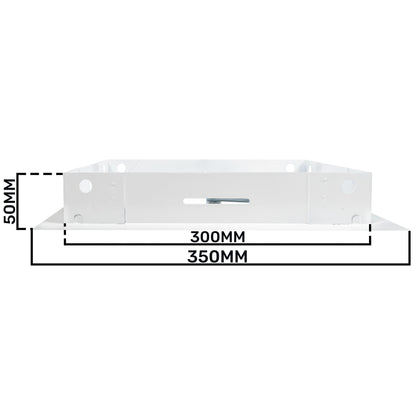 White Metal Access Door Panel with Lock 200mm x 300mm