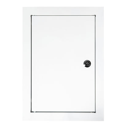 White Metal Access Door Panel with Lock 200mm x 300mm
