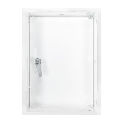 White Metal Access Door Panel with Lock 200mm x 300mm