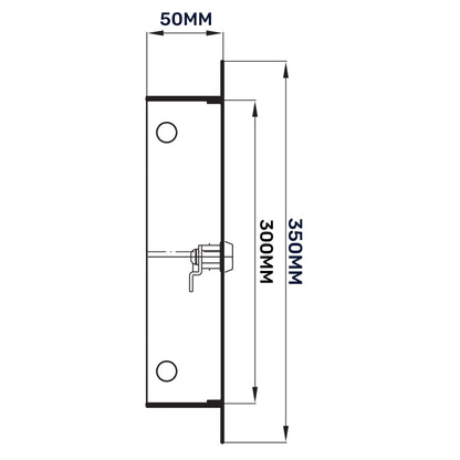 White Metal Access Door Panel with Lock 250mm x 300mm