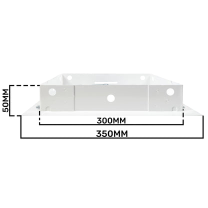 White Metal Access Door Panel with Lock 250mm x 300mm