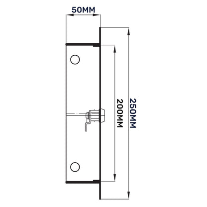White Metal Access Door Panel with Lock 200mm x 200mm