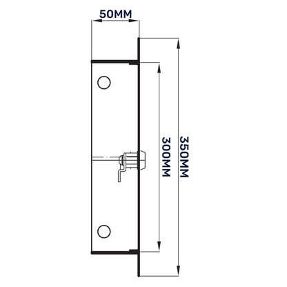 White Metal Access Door Panel with Lock 300mm x 300mm