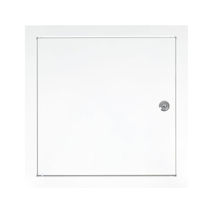White Metal Access Door Panel with Lock 400mm x 400mm