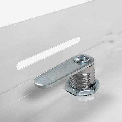 White Metal Access Door Panel with Lock 400mm x 400mm