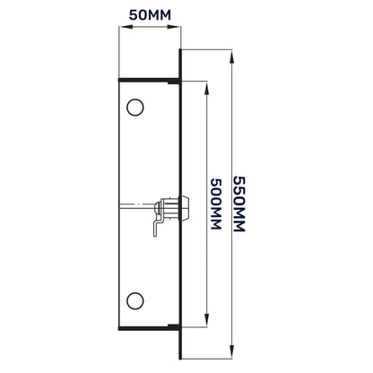 White Metal Access Door Panel with Lock 500mm x 500mm
