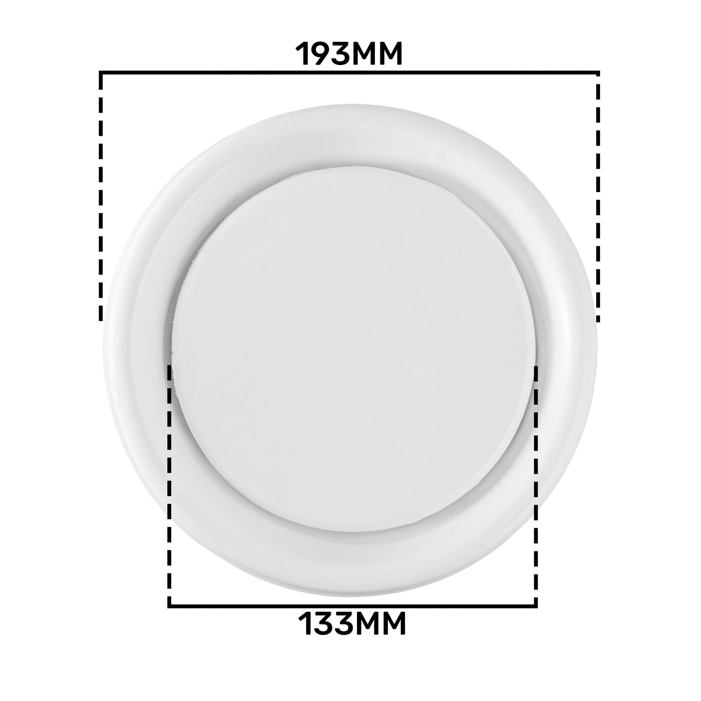 150mm ABS White Ceiling Extractor Valve