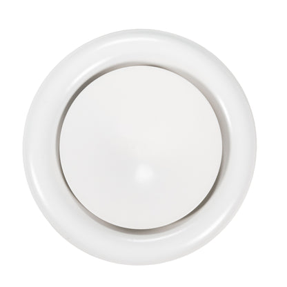 Anemostat SV White Metal Ceiling Extract Valve 125mm