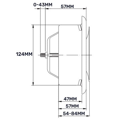 Anemostat SV White Metal Ceiling Extract Valve 125mm