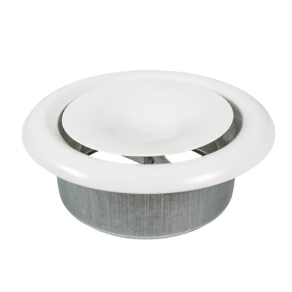 Anemostat SV White Metal Ceiling Extract Valve 125mm
