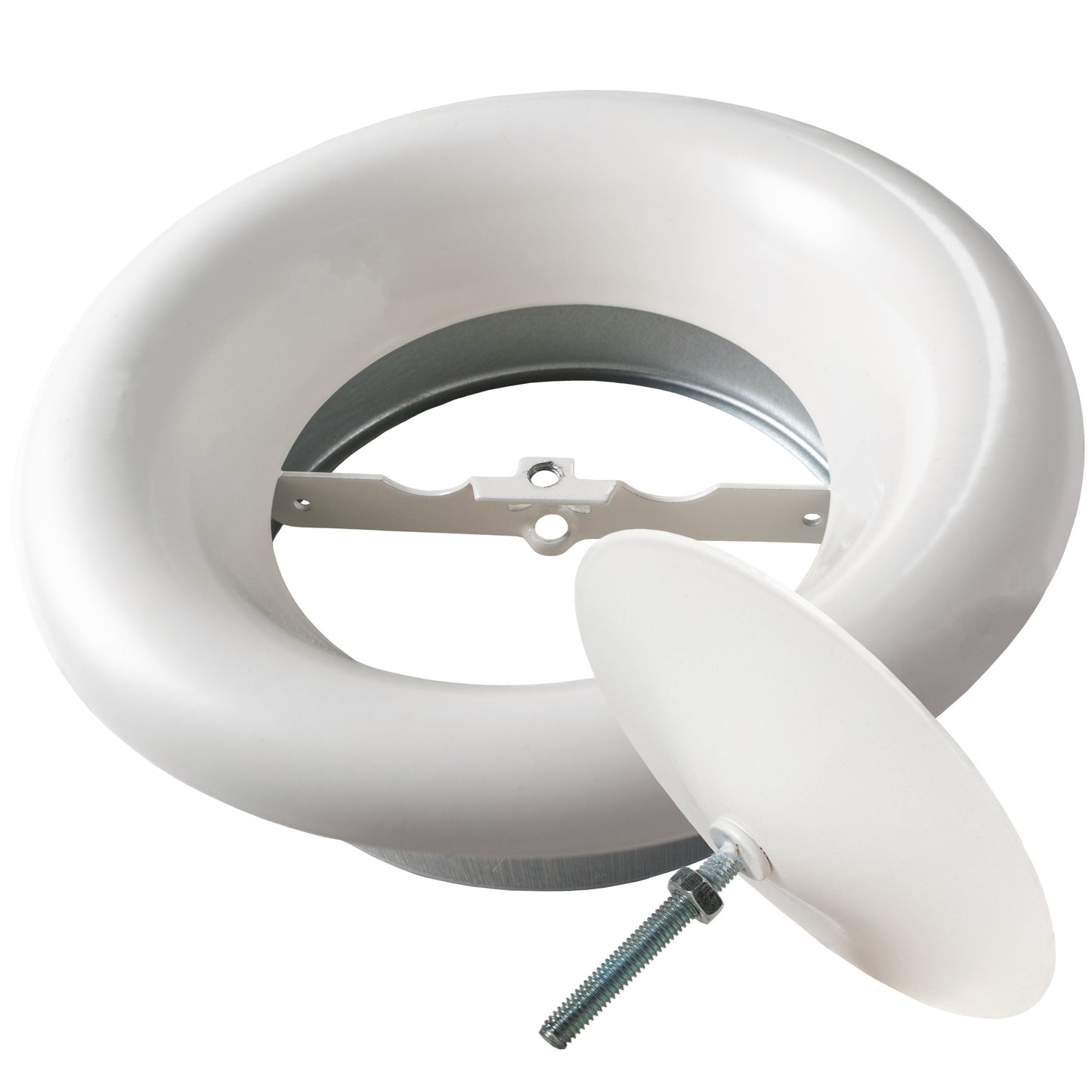Anemostat SV White Metal Ceiling Extract Valve 125mm