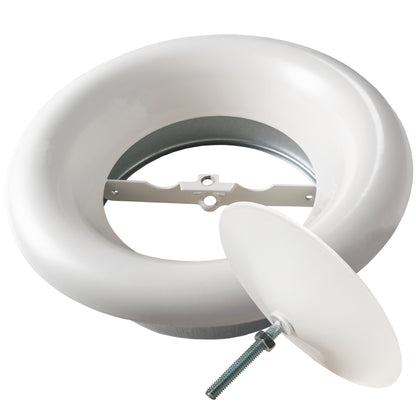 Anemostat SV White Metal Ceiling Extract Valve 125mm