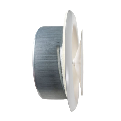 Anemostat SV White Metal Ceiling Extract Valve 125mm
