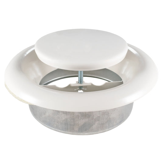 Anemostat EV White Metal Ceiling Extract Valve 125mm