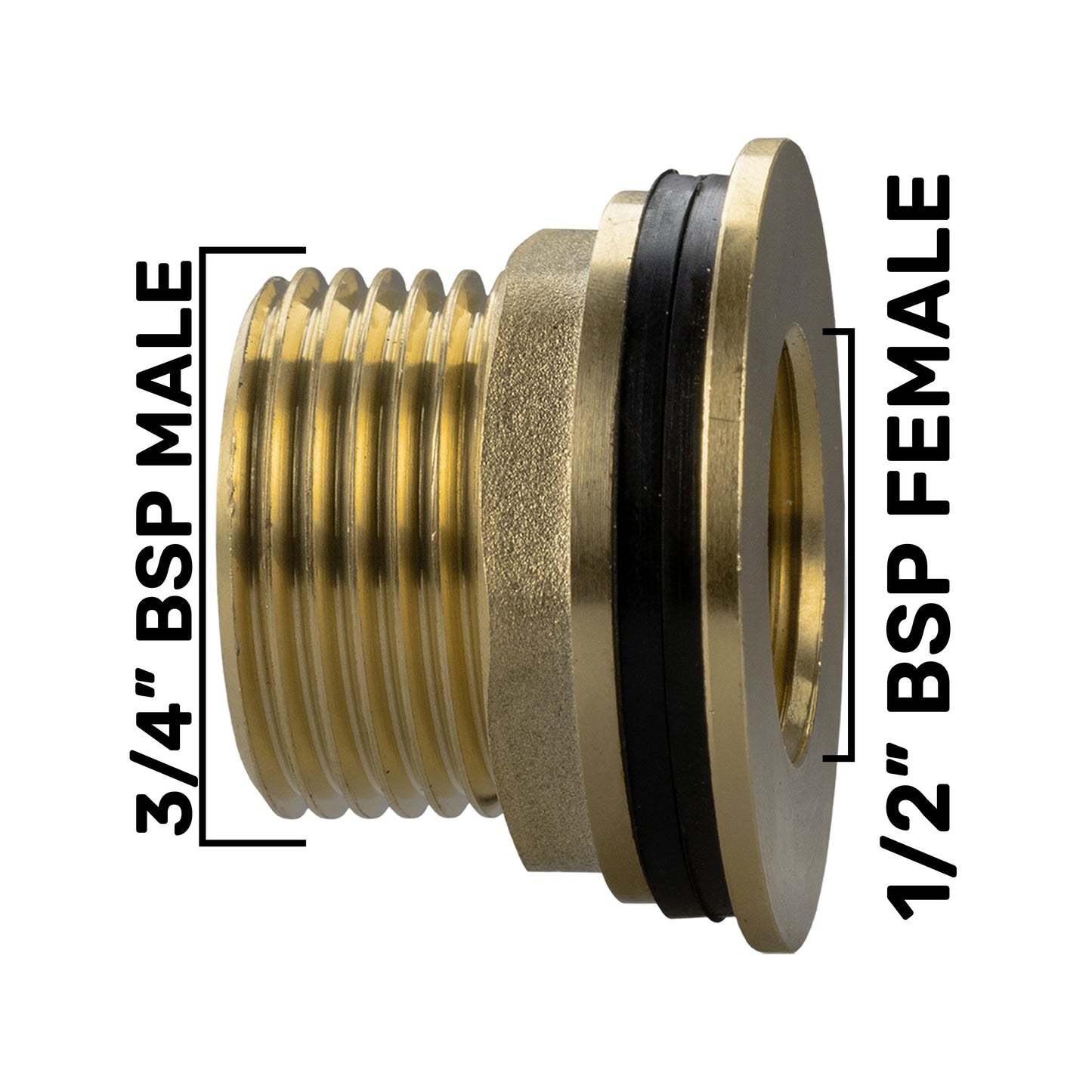 Brass Water Butt Set ¾″ with Side-Locking Lever Tap and Hose Connector
