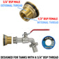 Brass Garden Tap Water Butt Replacement Bib Tap Lever Hose Barb Quick Fit