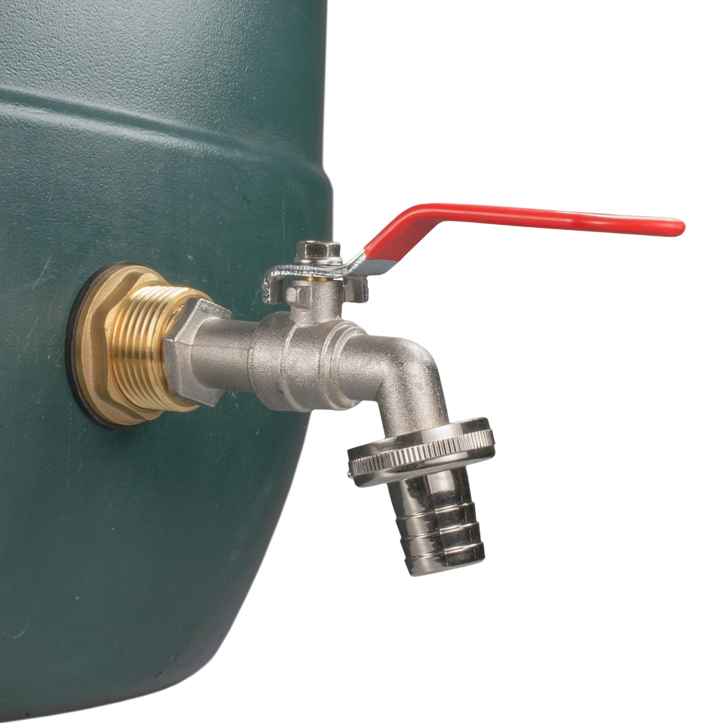 3/4" Brass Water Butt Set with Barbed Hose Tap and Drill Bit