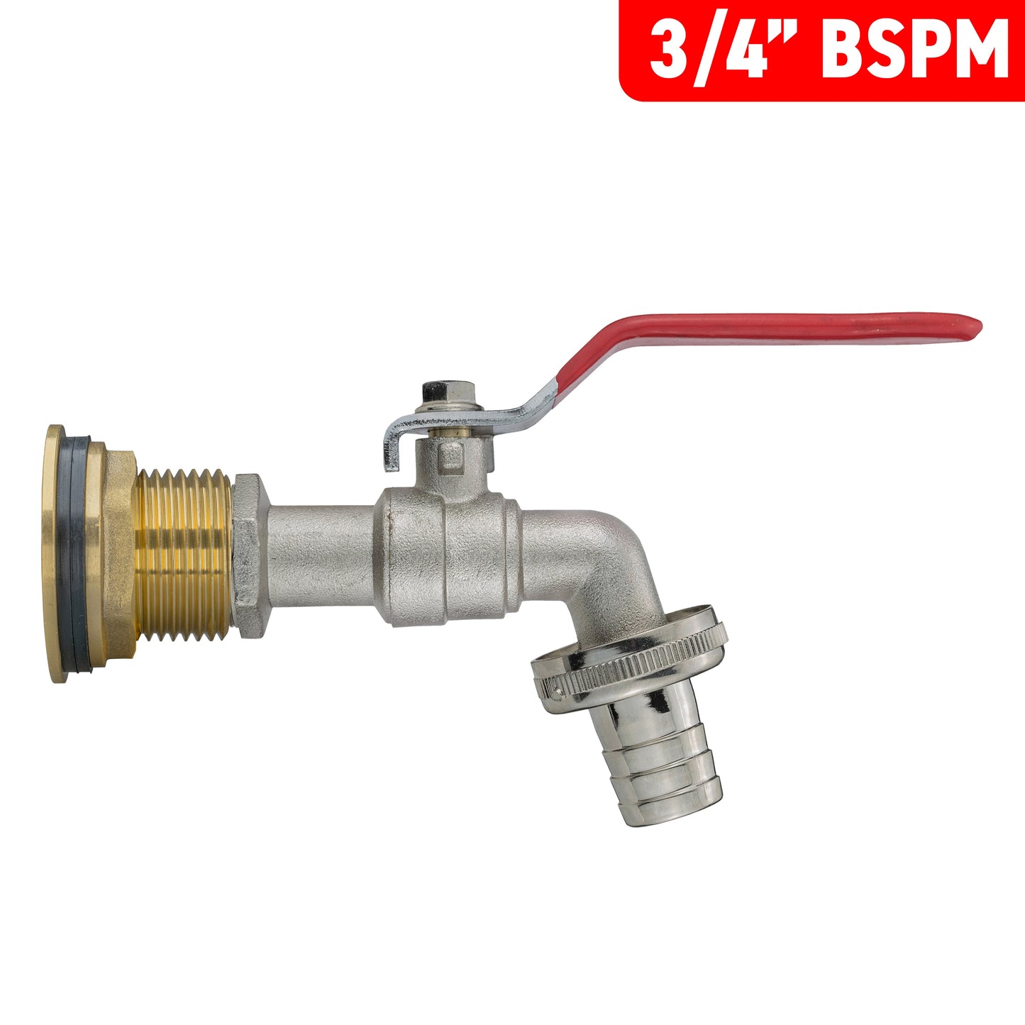 3/4" Brass Water Butt Set with Barbed Hose Tap and Drill Bit