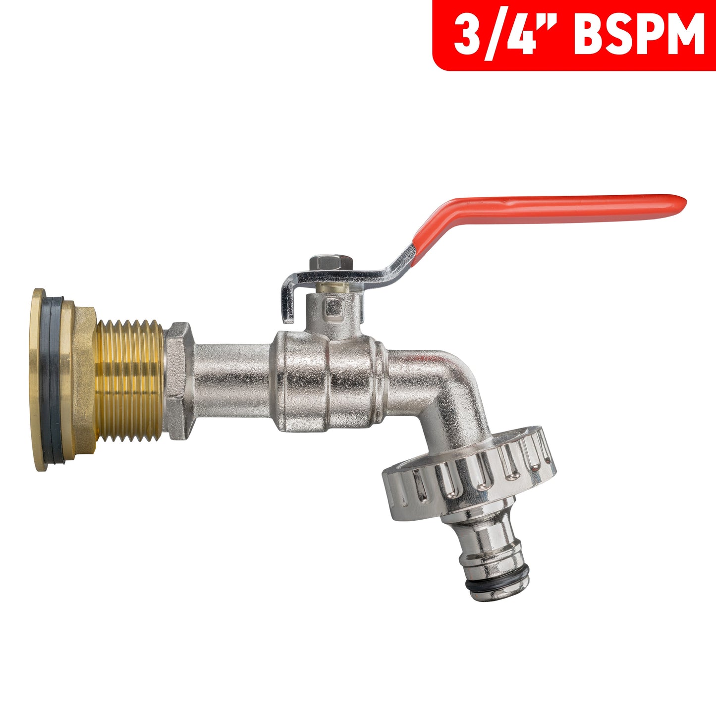 ¾” Water Butt Brass Set Including Lever Tap with Quick-Connect Fitting