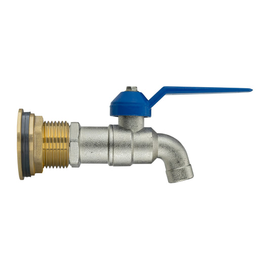 3/4" Brass Water Butt Set Complete with Basic Lever Tap