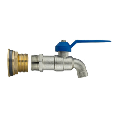 3/4" Brass Water Butt Set with Basic Lever Tap & Drill Bit