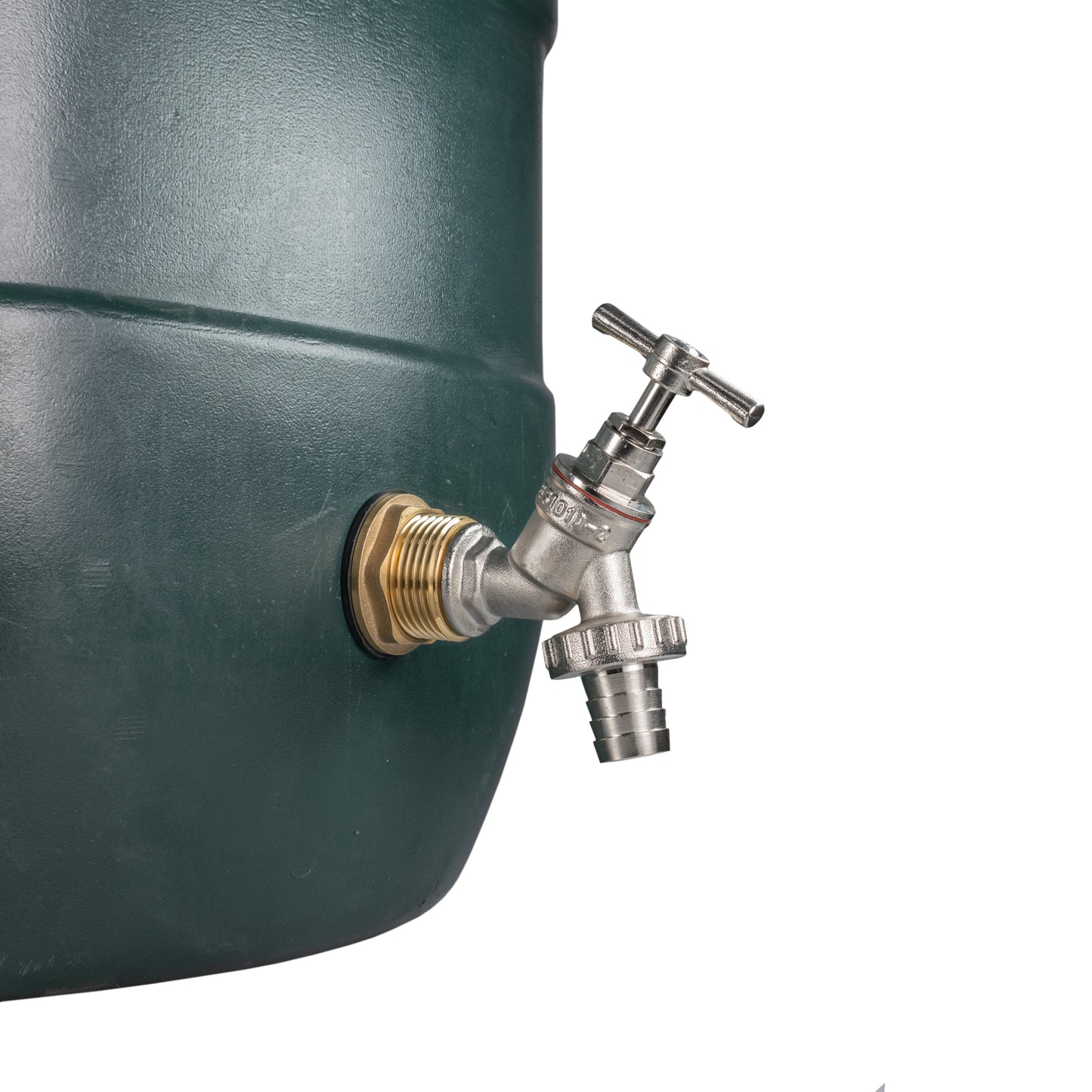 3/4" Brass Water Butt Set with Nickel-Plated Barbed Hose Tap & Drill Bit