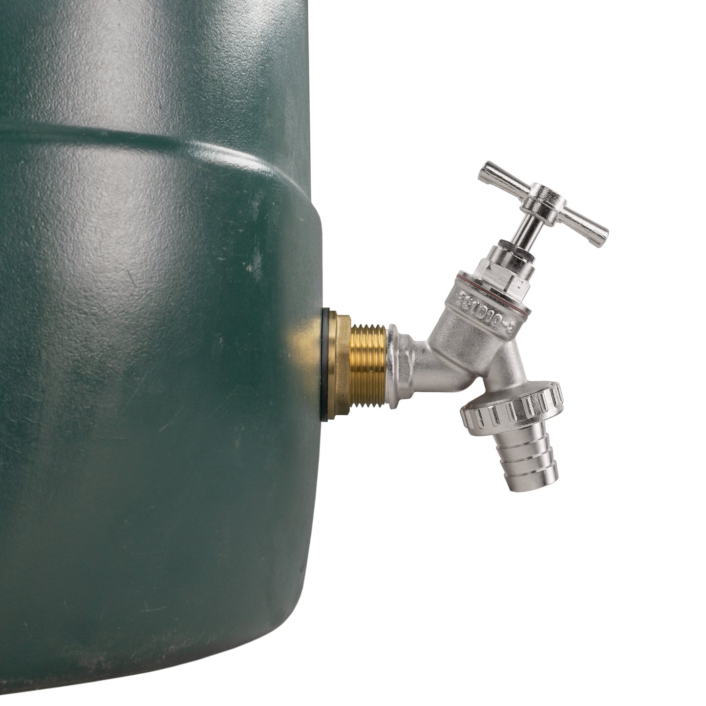 3/4" Brass Water Butt Set with Nickel-Plated Barbed Hose Tap & Drill Bit