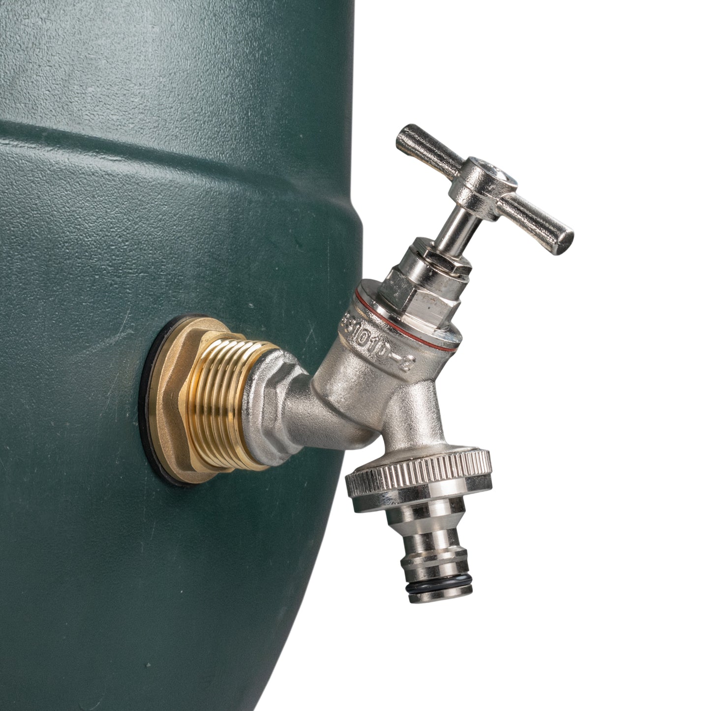 3/4" Brass Water Butt Set with Nickel-Plated Quick-Connect Tap & Drill Bit