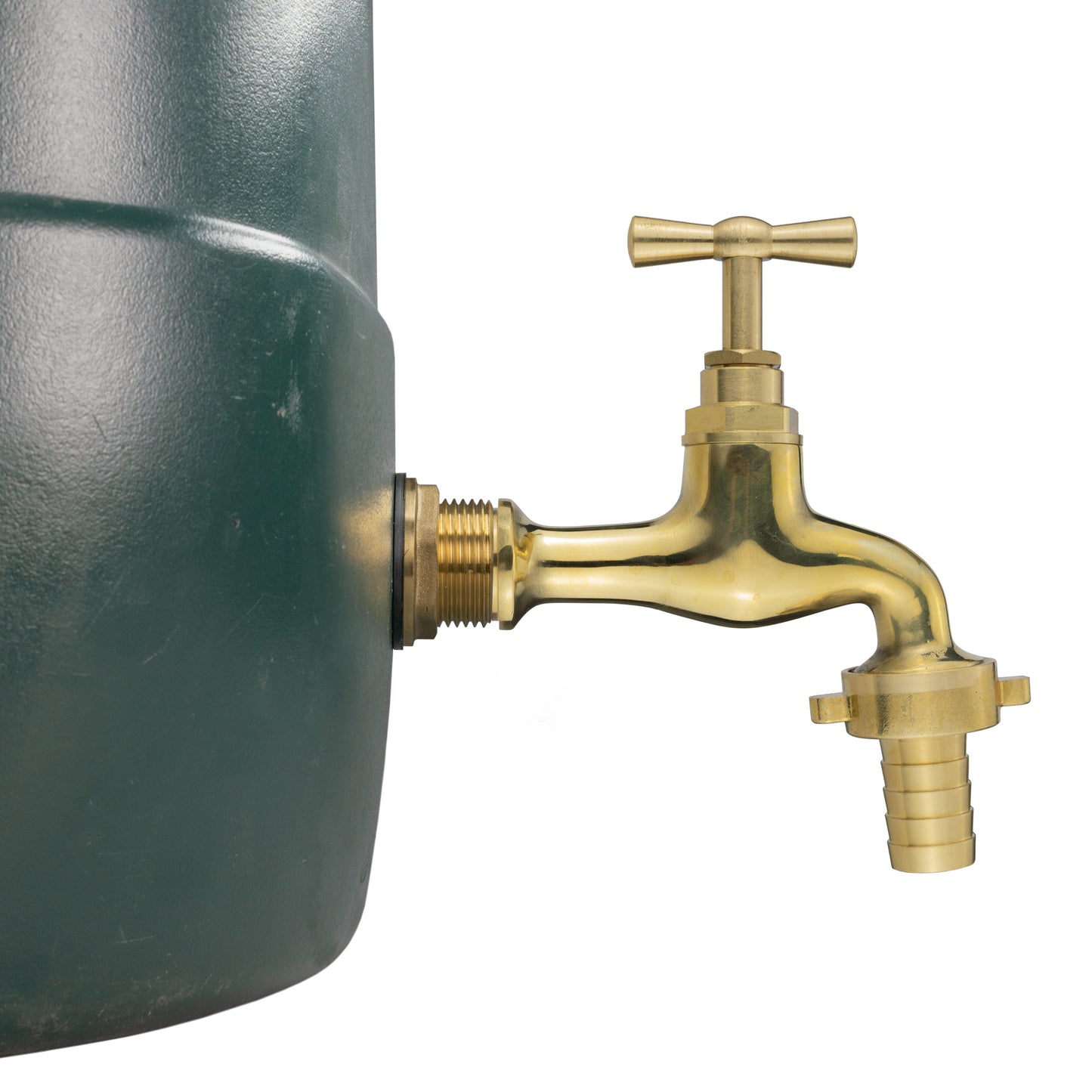 3/4’’ Brass Water Butt Set with 13mm Hose Tail Polished Brass Tap & Drill Bit