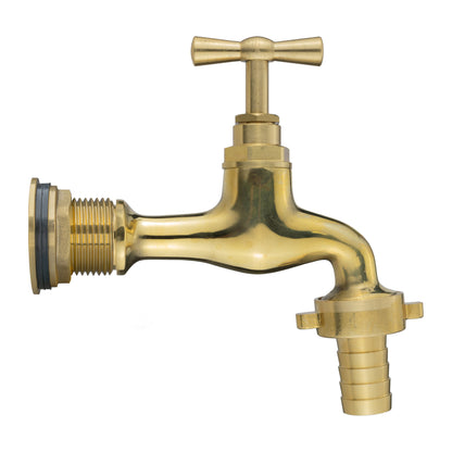 3/4’’ Brass Water Butt Set with 13mm Hose Tail Polished Brass Tap & Drill Bit