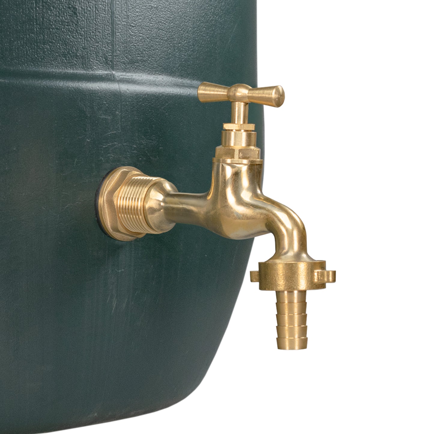 3/4’’ Brass Water Butt Set with 15mm Hose Tail Polished Brass Tap & Drill Bit