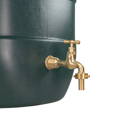 3/4’’ Brass Water Butt Set with 15mm Hose Tail Polished Brass Tap & Drill Bit