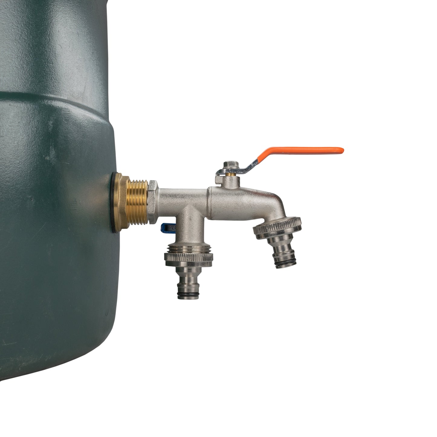 3/4" Brass Water Butt Set with Dual Quick Connect Tap & Drill Bit
