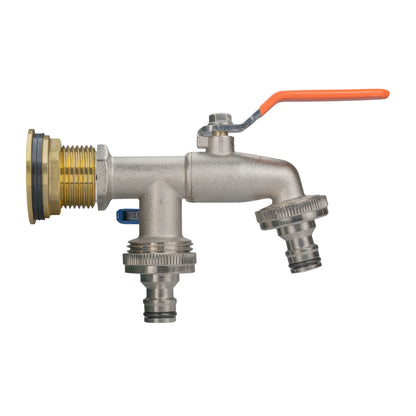 3/4" Brass Water Butt Set with Dual Quick Connect Tap & Drill Bit