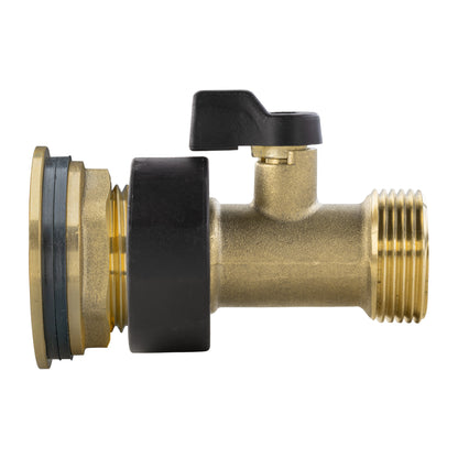 3/4" Water Butt Brass Fitting Set with Brass Valve & Drill Bit
