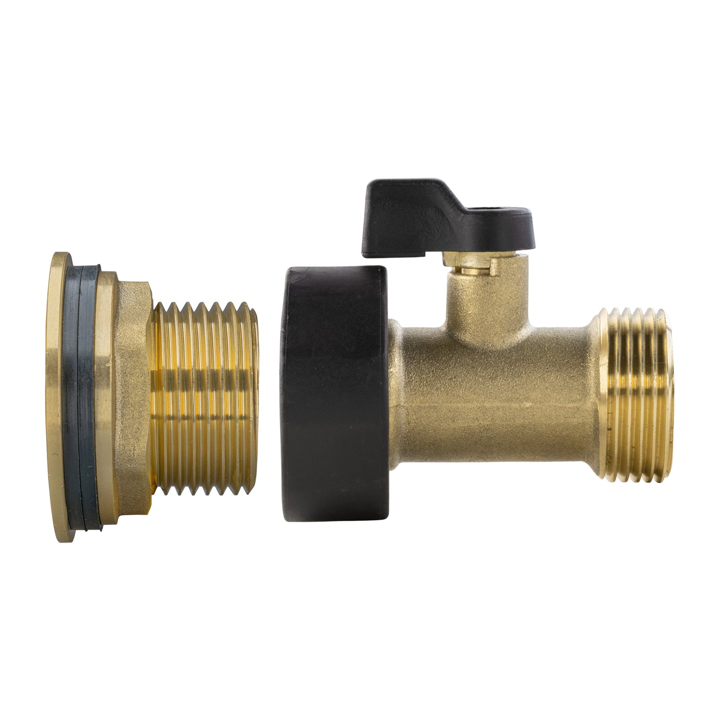 3/4" Water Butt Brass Fitting Set with Brass Valve & Drill Bit