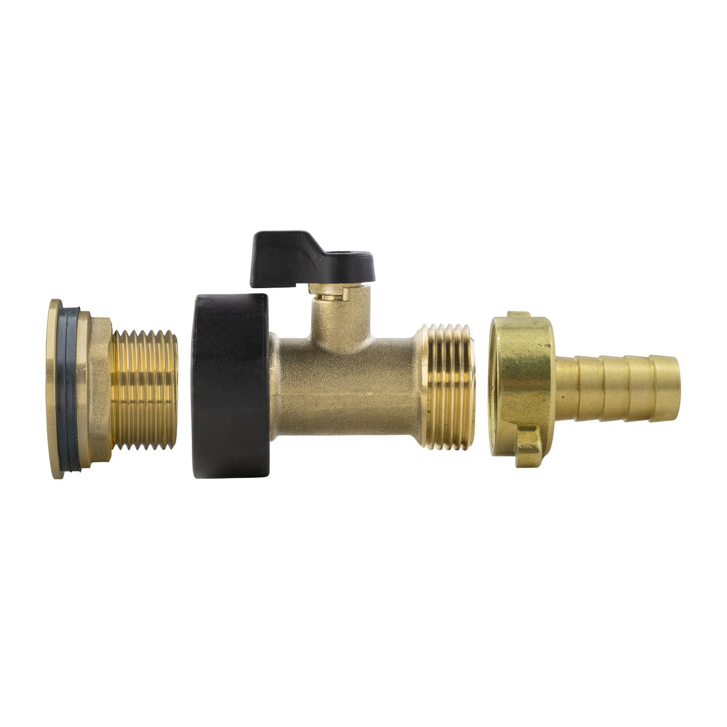 3/4’’ Brass Water Butt Set with In-Line Valve, 13mm Hose Tail and Drill Bit