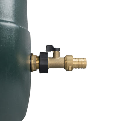 3/4’’ Brass Water Butt Set with In-Line Valve, 19mm Hose Tail and Drill Bit